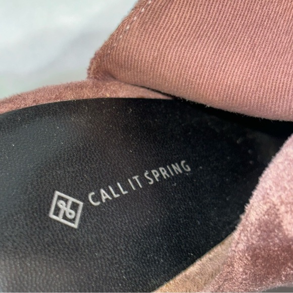 CALL IT SPRING Open Toe Heel Side Zip Suede Ankle Heel Booties Size 8 - Picture 4 of 11